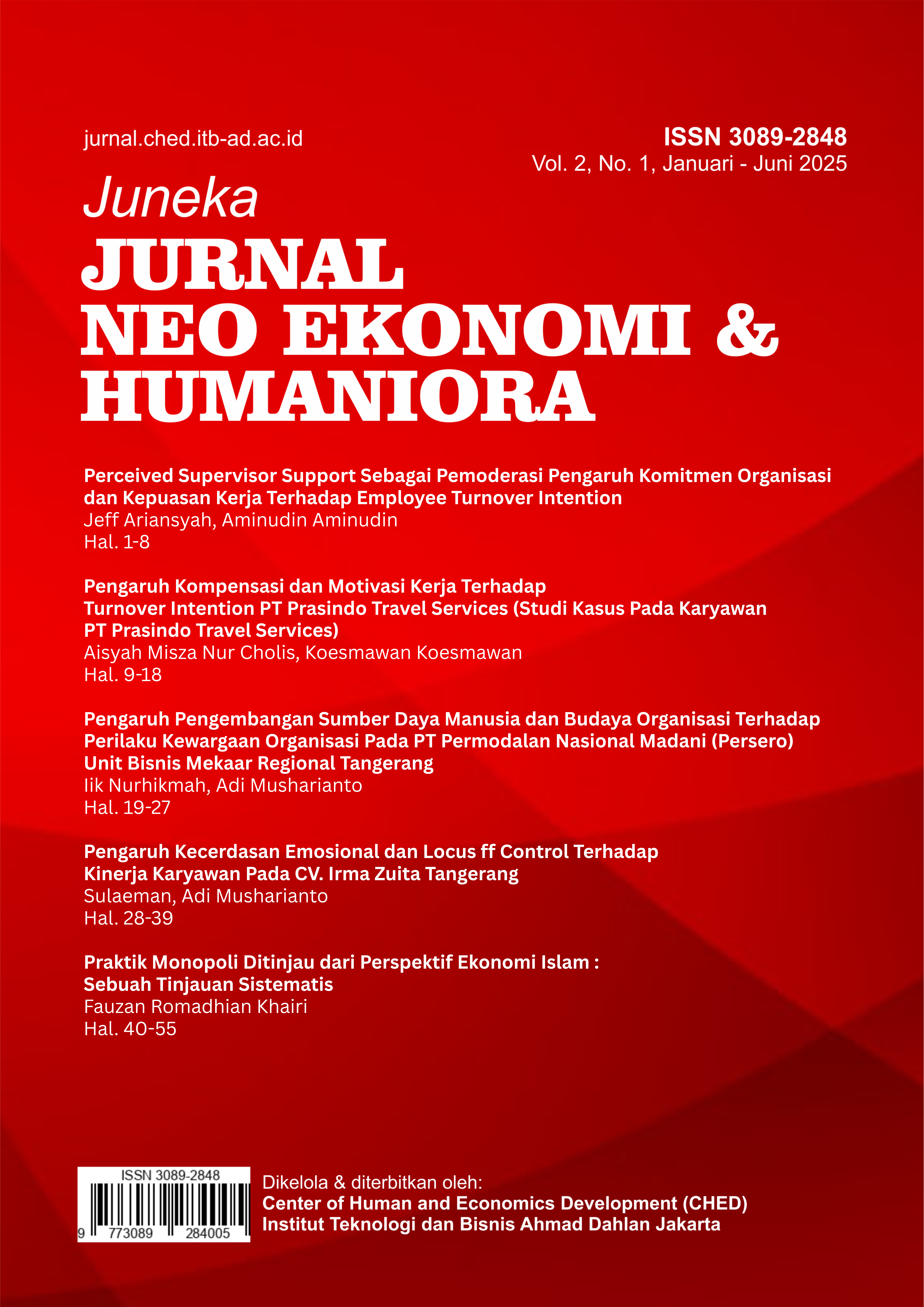 					View Vol. 2 No. 1 (1): Juneka : Jurnal Neo Ekonomi dan Humaniora
				